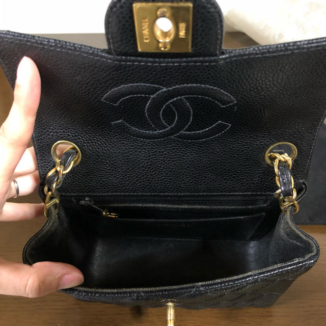 シャネル CHANEL マトラッセ キャビアスキン B6 システム手帳カバー+