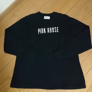 ピンクハウス(PINK HOUSE)の♡ピンクハウス♡ロゴ入りトレーナー♡Ꮮサイズ・黒(トレーナー/スウェット)