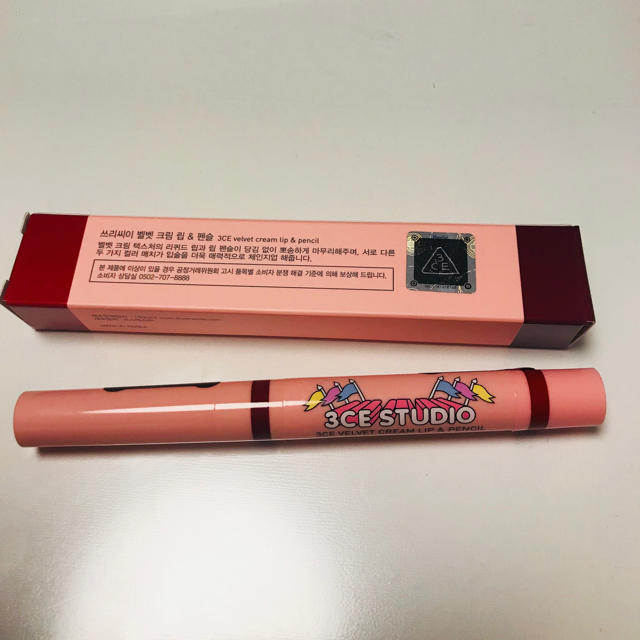 STYLENANDA(スタイルナンダ)の3CE STUDIO VELVET CREAM LIP & PENCIL コスメ/美容のベースメイク/化粧品(リップグロス)の商品写真