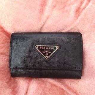 プラダ(PRADA)のPRADA 6連キーケース 黒(キーホルダー)