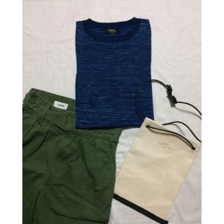 アーペーセー(A.P.C)のA.P.C 杢ネイビー コットン ニット  カットソー(ニット/セーター)