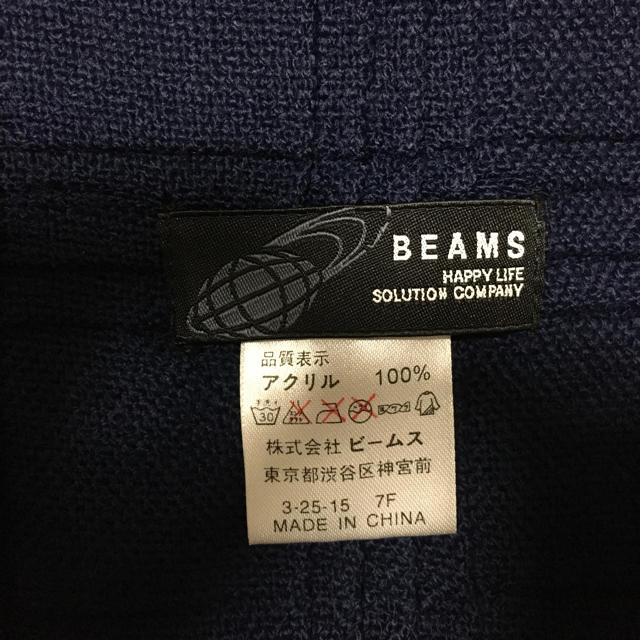BEAMS(ビームス)のBEAMS 大判ストール ネイビー レディースのファッション小物(ストール/パシュミナ)の商品写真