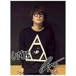 ユニフ(UNIF)のUNIF レア LOGO SWEATER   BLACK  クルーネックニット(ニット/セーター)