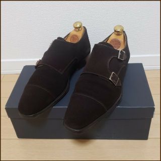 サントーニ(Santoni)のORTIGNI/オルティーニ　ダブルモンクスエードスウェード　イタリア製/３９(ドレス/ビジネス)