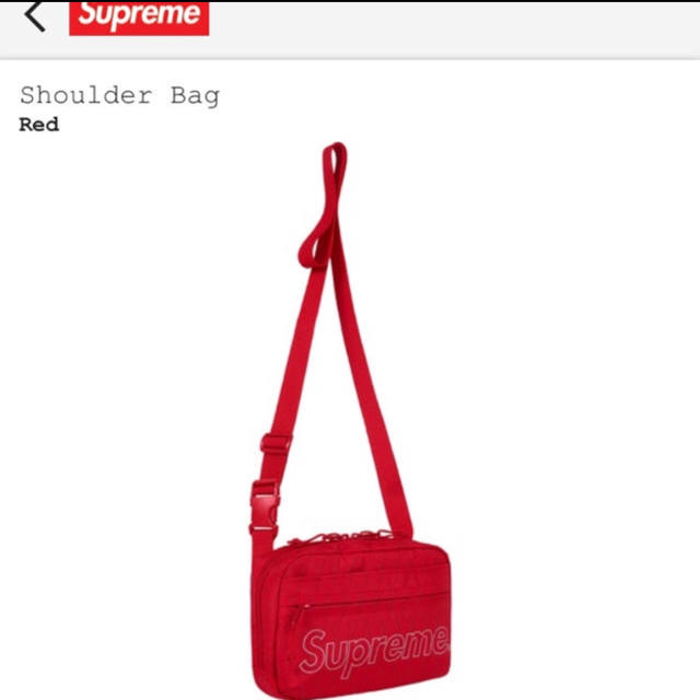 supreme 18fw  shoulder bag 赤
