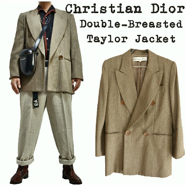 Christian Dior(クリスチャンディオール)の★定価約¥35万★Christian Dior★ダブルブレストジャケット★レトロ メンズのジャケット/アウター(テーラードジャケット)の商品写真