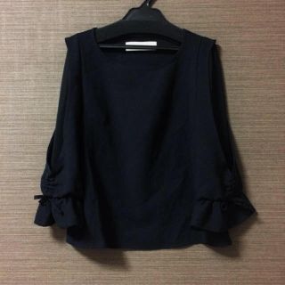 トッコ(tocco)の美品♡tocco♡さえこさん袖ブラウス♡ブラック(シャツ/ブラウス(長袖/七分))