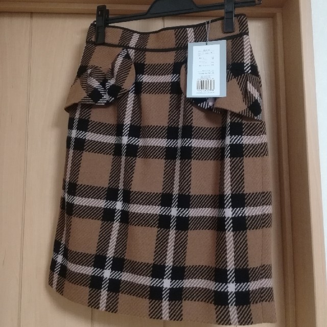 新品♡リランドチュール　綾織りチェックタイトスカート
