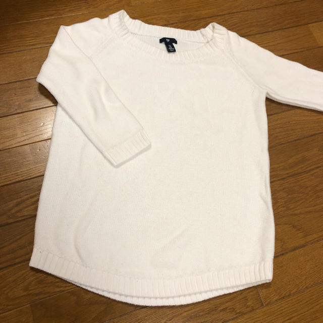 GAP(ギャップ)のGAP コットン100%秋にぴったり爽やか白のセーター レディースのトップス(ニット/セーター)の商品写真