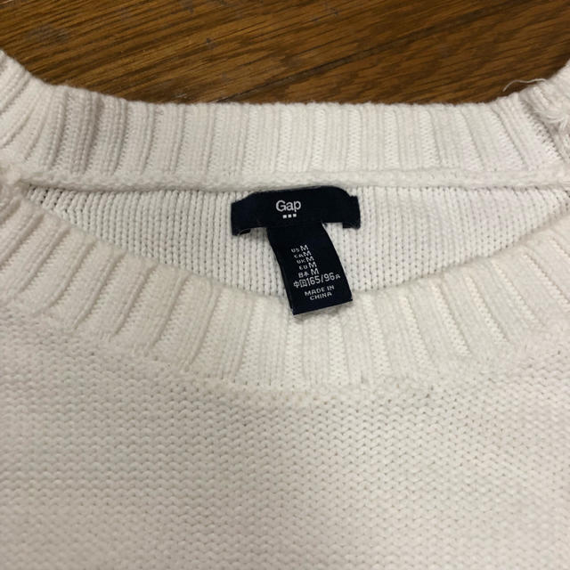 GAP(ギャップ)のGAP コットン100%秋にぴったり爽やか白のセーター レディースのトップス(ニット/セーター)の商品写真