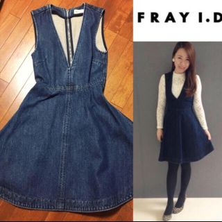 フレイアイディー(FRAY I.D)のデニム フレアワンピ(ひざ丈ワンピース)