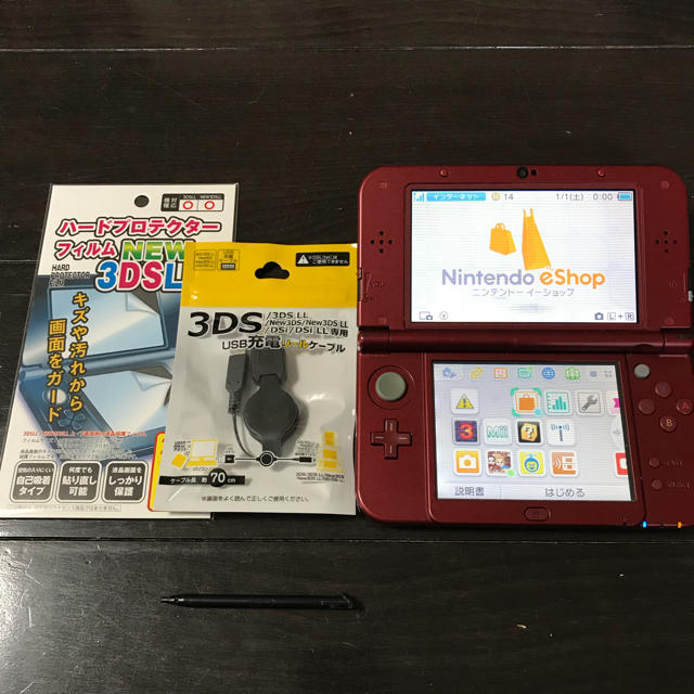 セール大人気 New 3DS LL メタリックレッド 