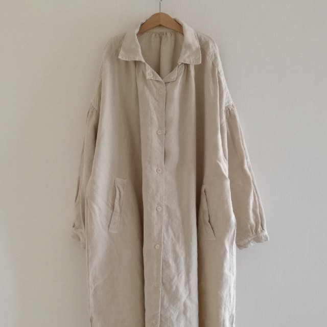 新品nestRobe 起毛リネンワンピース OFF WHITE