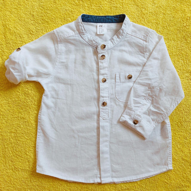 H&M(エイチアンドエム)のH&M スタンドカラーシャツ キッズ/ベビー/マタニティのベビー服(~85cm)(シャツ/カットソー)の商品写真