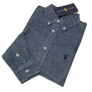 ラルフローレン(Ralph Lauren)の新品✨ボタンダウン  インディゴブルー シャツ 6(120)(ブラウス)