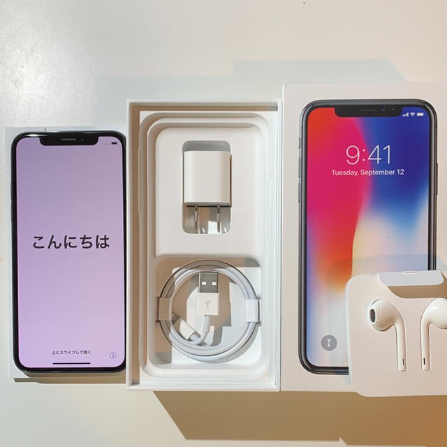 格安大得価iPhone X 64GB スペースグレー SIMフリーモデルの通販 by ...