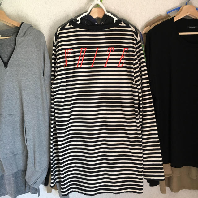 OFF-WHITE(オフホワイト)のoff-white stripes long tee ストライプ ロンT メンズのトップス(Tシャツ/カットソー(七分/長袖))の商品写真