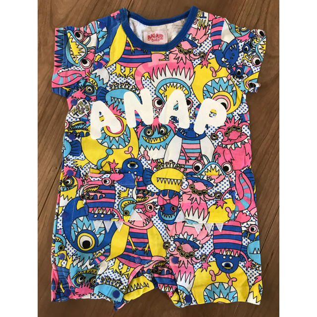 ANAP(アナップ)の【るい様 専用】ANAP 半袖ロンパース ２枚 キッズ/ベビー/マタニティのベビー服(~85cm)(ロンパース)の商品写真