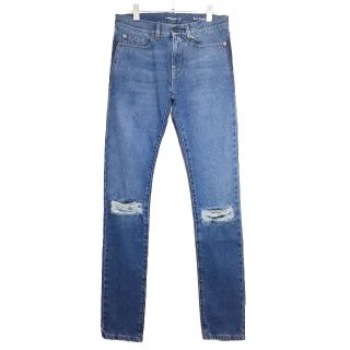 サンローラン(Saint Laurent)のORIGINAL LOW WAISTED RIPPED SKINNY JEAN (デニム/ジーンズ)