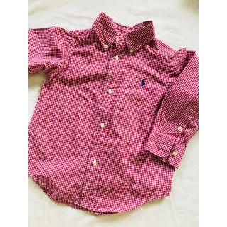 ポロラルフローレン(POLO RALPH LAUREN)のラルフローレン 2T ギンガムチェックシャツ レッド(ブラウス)