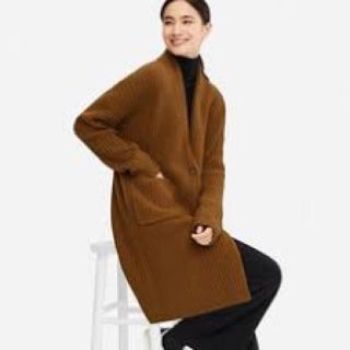 ユニクロ(UNIQLO)のユニクロ♡ウールリブニットコート♡XL♡(ロングコート)