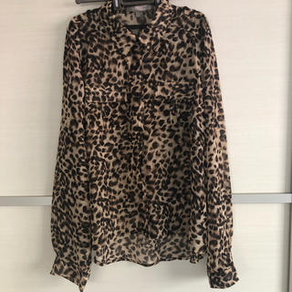 フォーエバートゥエンティーワン(FOREVER 21)の【新品 タグ付き】forever21 レオパード シフォンシャツ(シャツ/ブラウス(長袖/七分))