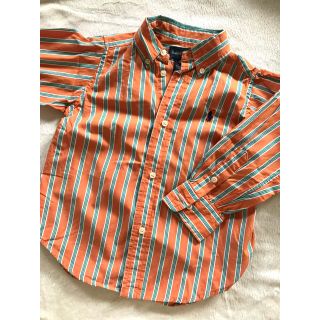 ポロラルフローレン(POLO RALPH LAUREN)の美品！ラルフローレン ストライプシャツ 2T オレンジ(その他)