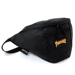 スラッシャー(THRASHER)の【THRASHER】ウエストポーチ［BK/FLAME LOGO］《ラスト1点》(ウエストポーチ)