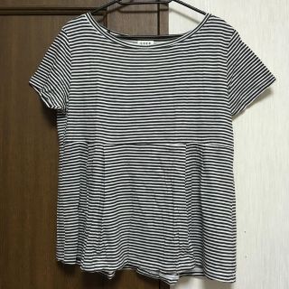 コーエン(coen)の【coen】ボーダーペプラムTシャツ(Tシャツ(半袖/袖なし))