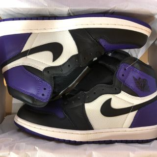 ナイキ(NIKE)のnike air jordan 1 court purple us10(スニーカー)