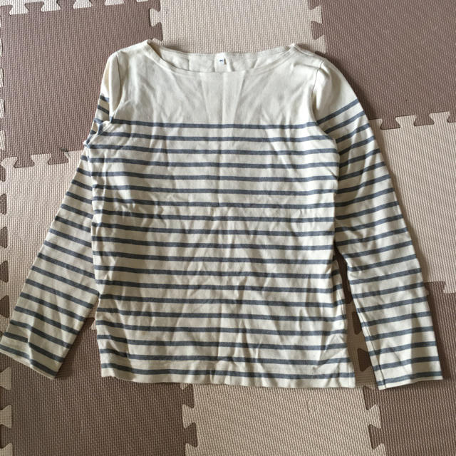 MUJI (無印良品)(ムジルシリョウヒン)の美品 無印 ボーダーカットソー レディースのトップス(Tシャツ(長袖/七分))の商品写真