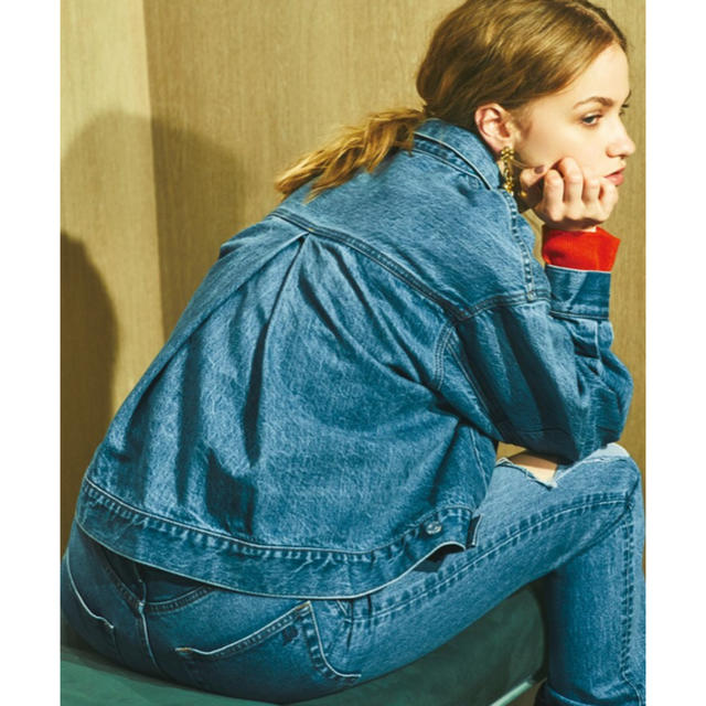 Mila Owen(ミラオーウェン)のミラオーウェン新作💙タックフレアGジャン デニムジャケット レディースのジャケット/アウター(Gジャン/デニムジャケット)の商品写真