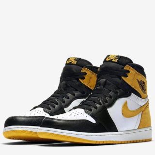 ナイキ(NIKE)の27 AIR JORDAN 1 RETRO HIGH OG イエロー(スニーカー)