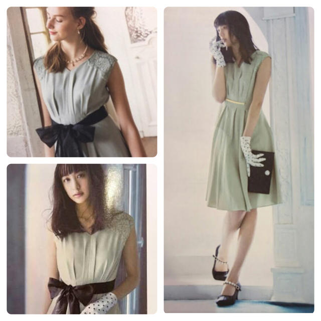 新品タグ付き✨Dorry Doll ミントグリーンフレアワンピース レディースのフォーマル/ドレス(ミディアムドレス)の商品写真