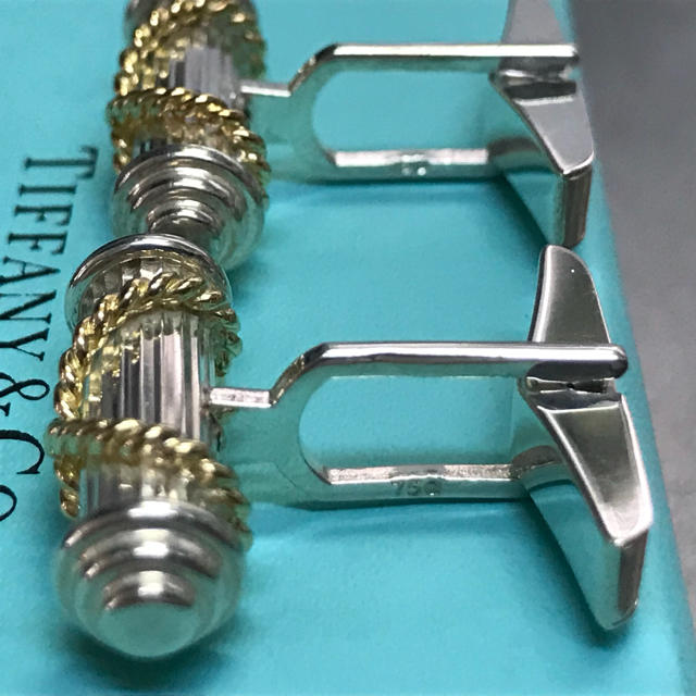 Tiffany & Co.(ティファニー)の750 18K 巻き ティファニー カフス カフリンクス メンズのファッション小物(カフリンクス)の商品写真