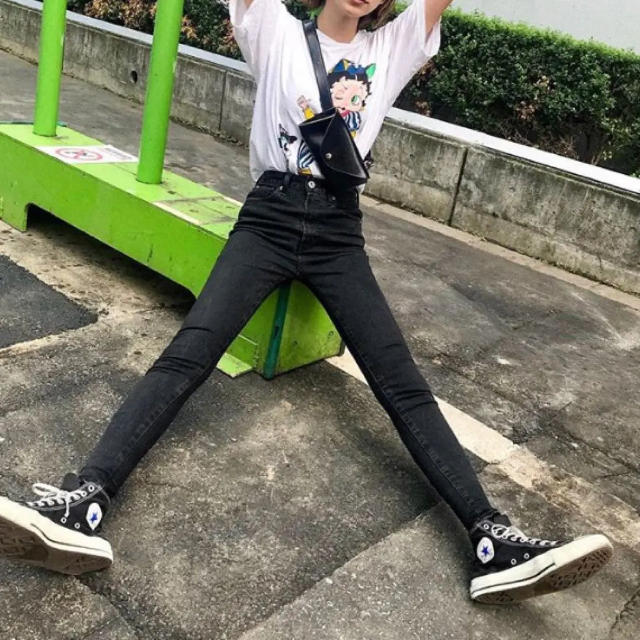 moussy - 薄黒23マウジー♡HW Rebirth BLACK SKINNYブラックスキニーの