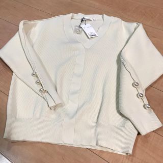 マウジー(moussy)のmoussy パールニット 【新品】(ニット/セーター)