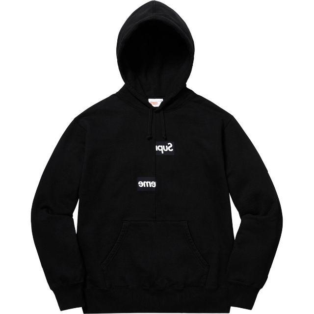 Supreme(シュプリーム)の【M】Supreme ギャルソン Split Box logo Hoodie 黒 メンズのトップス(パーカー)の商品写真