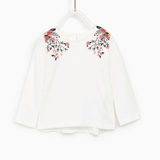 ザラキッズ(ZARA KIDS)のzara baby  立体プリント 花柄 トップス(Tシャツ/カットソー)