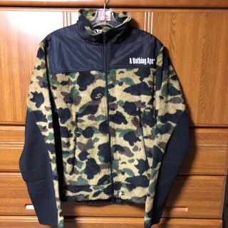 アベイシングエイプ(A BATHING APE)のape bape パーカー 1st camo ジャケット フリース 迷彩 L(Gジャン/デニムジャケット)