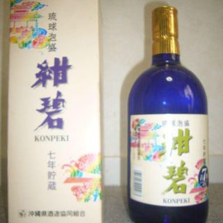 希少 紺碧 7年(自宅で20年以上貯蔵) 古酒 720ml　43度 青瓶 終売品(焼酎)