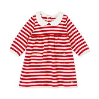 プチバトー(PETIT BATEAU)のプチバトー 　ボーダー衿つきワンピース (ワンピース)