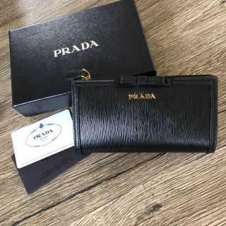 プラダ(PRADA)の新品 新作 サフィアーノ リボン 折り財布 ゆー様専用♡♡(財布)