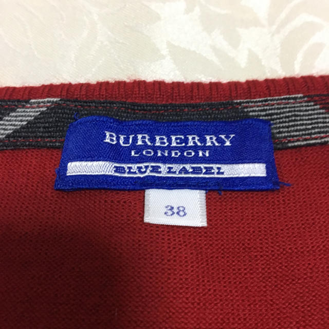 BURBERRY BLUE LABEL(バーバリーブルーレーベル)の極美  バーバリー  マーク刺繍入り ロングニット レディースのトップス(ニット/セーター)の商品写真