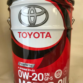 トヨタ(トヨタ)のトヨタ純正 エンジンオイル SN 0W-20 20L缶(メンテナンス用品)
