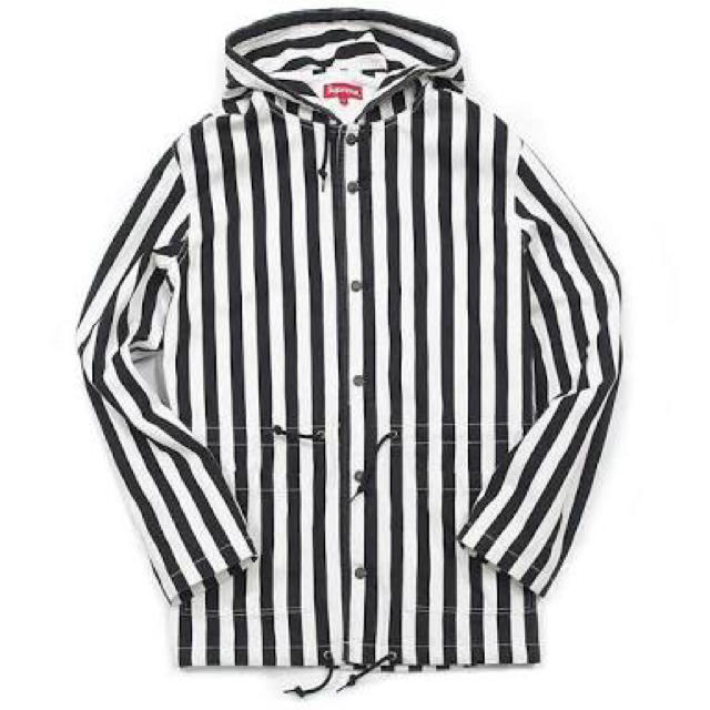 Supreme(シュプリーム)の希少 S supreme hooded denim parka stripe メンズのジャケット/アウター(Gジャン/デニムジャケット)の商品写真