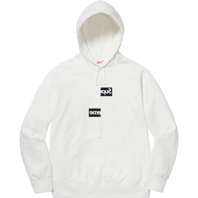 白ＬSupreme ギャルソン Split Box Logo Hooded