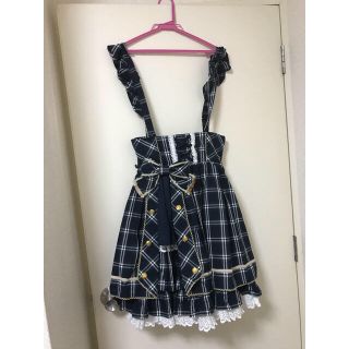 アンジェリックプリティー(Angelic Pretty)のタータンチェックスカート、ベレー帽(ひざ丈スカート)