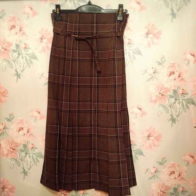 aquagirl(アクアガール)のaquagirl オータムチェックブラインドプリーツスカート レディースのスカート(ひざ丈スカート)の商品写真