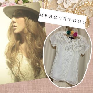 マーキュリーデュオ(MERCURYDUO)のMERCURYDUO♡レースTシャツ♡(Tシャツ(半袖/袖なし))